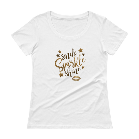 Ladies Gold Kiss ' Scoopneck T-Shirt