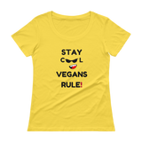 Ladies Stay Cool Vegans Rule Scoopneck T-Shirt