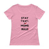 Ladies' Stay Cool Moms Rule Scoopneck T-Shirt